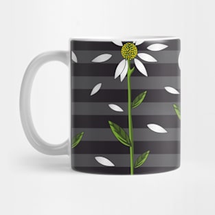 Daisy pattern with grey lines Mug